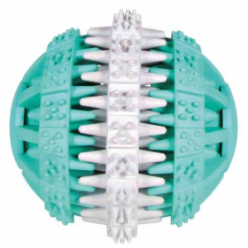 Дентална кучешка играчка  Trixie Denta Fun ball топка от естествен каучук с аромат на мента